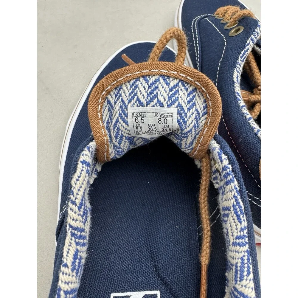 Vans Era 59 C&L Navy Chevron Casual Canvas Shoes Men's 6.5 Women's 8 Low Top